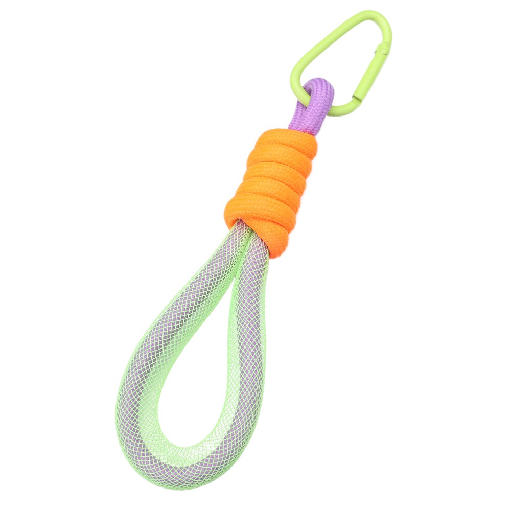 Fluorescent Phone Strap Mesh Landyard For Bags Braided Strips Keycord Hanging Accessories Keychain Mobile Phone Strap Chain: Purple
