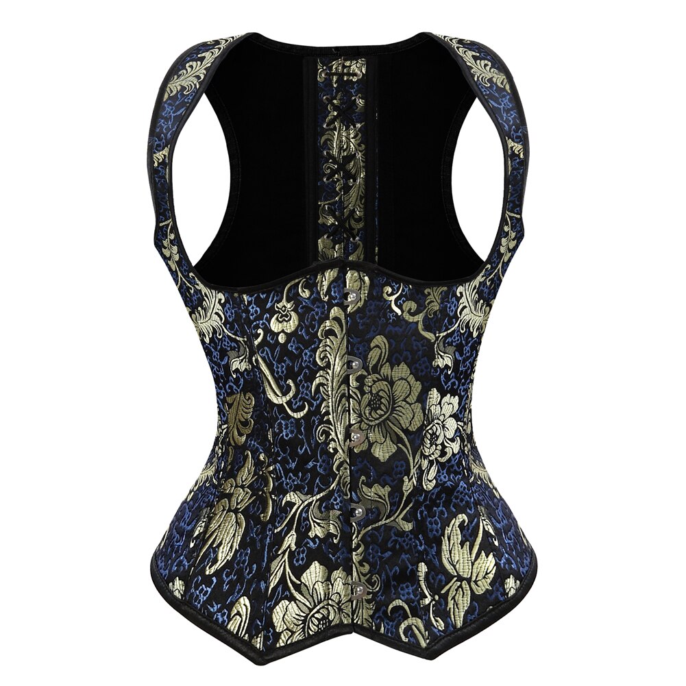 Steampunk Korsett Kleid sexy Unterbrust Korsett oben frauen aus Schulter Halbarm Bluse mit Felsen Drei-stück Outfit Plus Größe