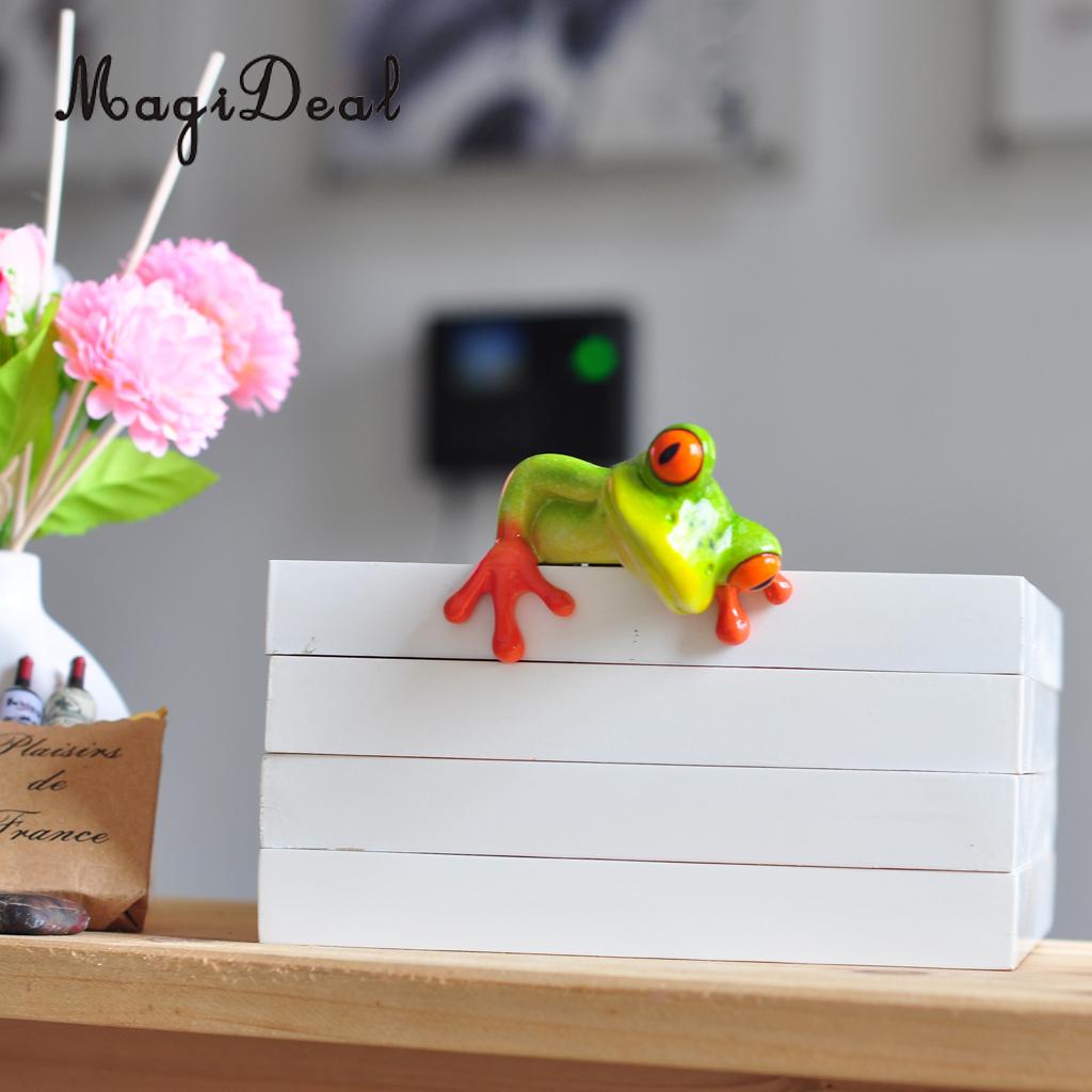 Funny 3D Craft Frog Decoration Miniatures Ornament Figurines, Garden Decor, Bonsai, Shelf, Desk, Car Dashboard, Computer