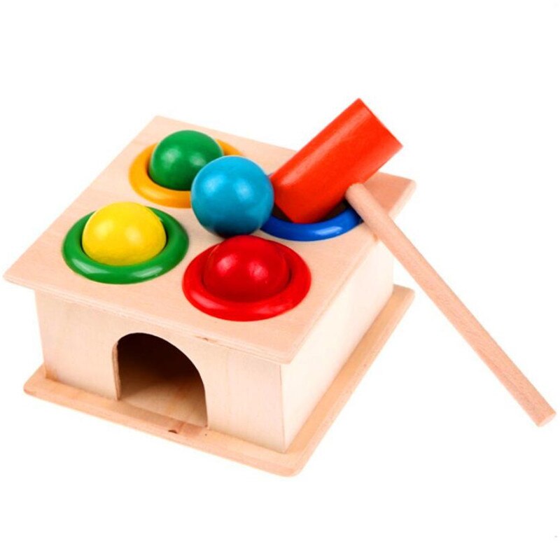 Kinderen Plezier Spelen Hamster Game Speelgoed Vroeg Leren Educatief Speelgoed Houten Hameren Bal Hamer Doos