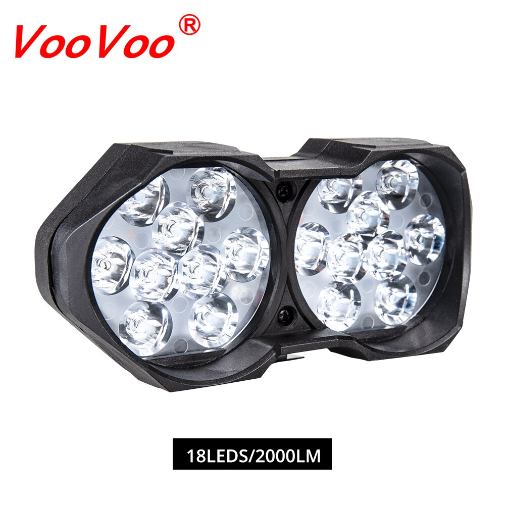 VOOVOO LED Motorfiets Licht Moto Koplamp Lamp 9/18 Led Scooters Fog Spotlight Werklamp Wit DC 9-85V super Heldere