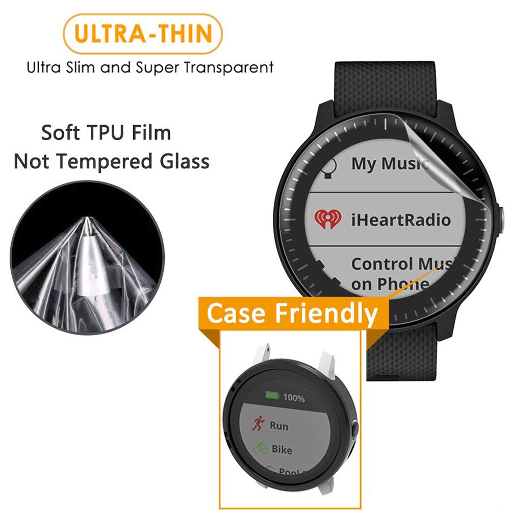 Screen Protector Voor Garmin Vivoactive 4S Zachte Hydrogel Beschermende Film Voor Garmin Vivoactive 4S Smart Horloge (Niet glas