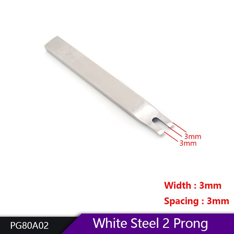 Ensemble de ciseaux plats en cuir pour tissage de trous, poinçons, couture, bricolage, laçage, 2.5/3mm, acier solide: 3-3 2Prong