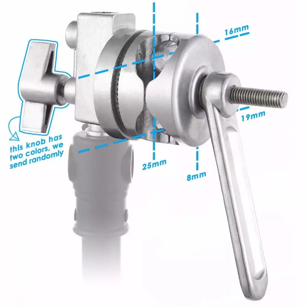Meking 4-in-1 Voll Metall Griff Kopf Lange Griff Für Boom Arm Verlängerung Pole Kreuz Bar Licht steht schwer Pflicht C-steht Stuido