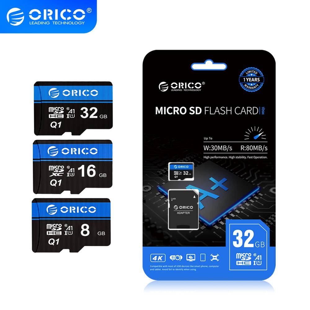 Orico Sd-kaart Geheugenkaart 8Gb 16Gb 32Gb 80 Mb/s Mini Tf Card Geheugenkaart Class10 Flash card Memory 32Gb Tf Kaart Voor Drone