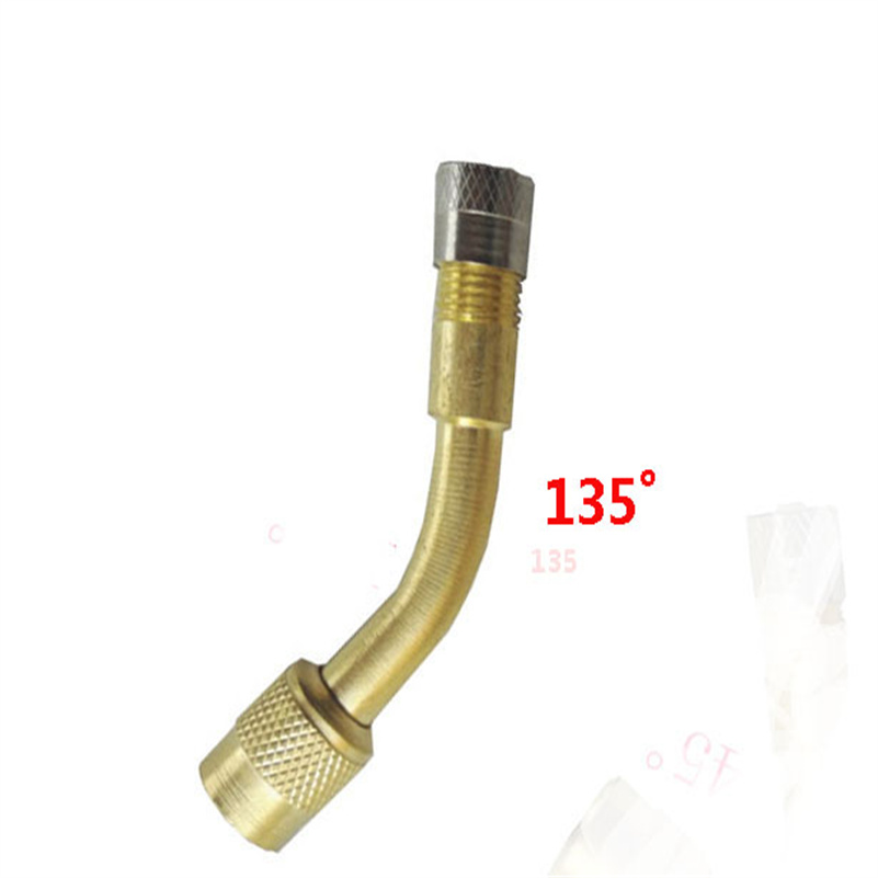 1Pc 45/90/135 Graden Air Tyre Kleppen Voor Vrachtwagen Motorfiets Fietsen Accessoires Adapter Auto Klep Uitbreiding Stem Messing hoge Kwal: 1pcs 135 degrees