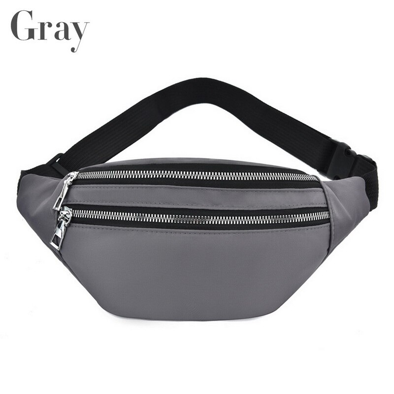 Waist Bag Female Belt Brand Waterproof Chest Handbag Unisex Fanny Pack Ladies Waist Pack Belly Bags Purse Belt Bag: Style3-grey