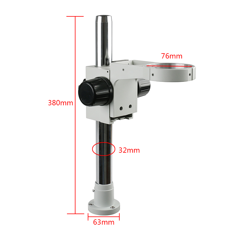 Desktop Table Stereo Microscope Adjustable Stand Microscope Bracket 76mm Ring Holder For Binocular Trinocular Microscope: white