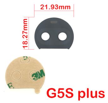 2 Pcs/Lot ,For Motorola Moto G9 Plus X4 G8 Play G6 G5 G5s G8 Plus Z2 Force Play G7 Power Back Rear Camera Glass Lens + Adhesive: G5S Plus Black