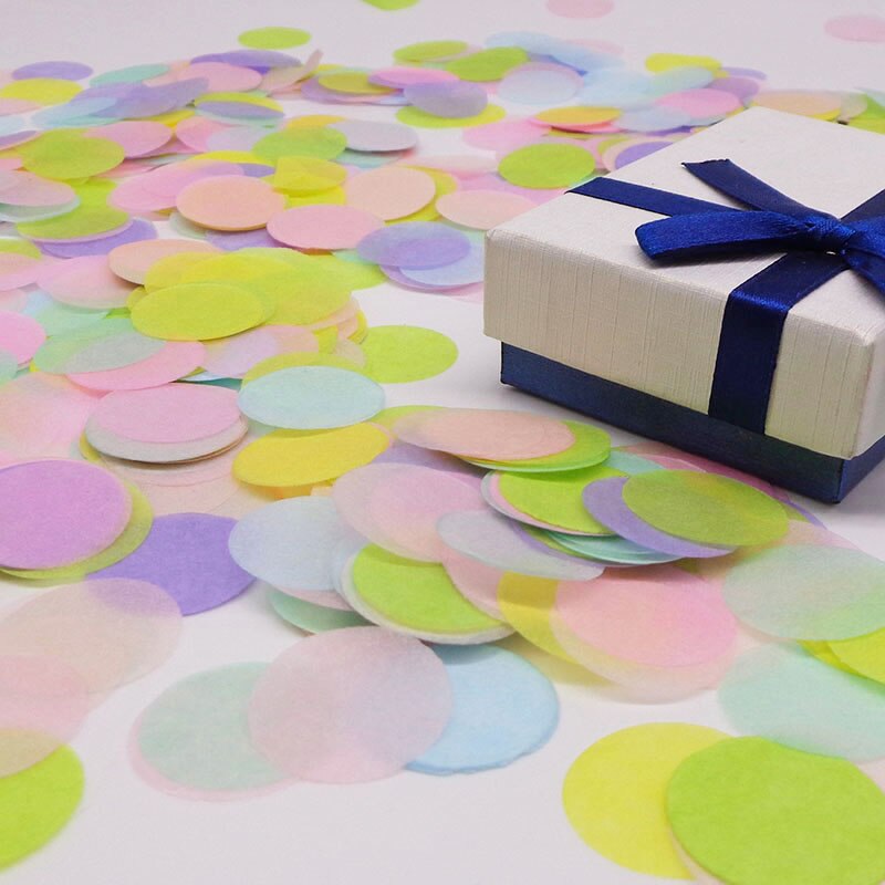 15 g/paczka okrągłe papierowe konfetti mieszane kolor koła kropki tkanki na jasne balony wydarzenie Baby Shower ślubne dekoracje na przyjęcie urodzinowe