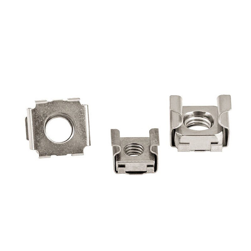 Carbon Steel Nickel plated Cage Nut M5 M6 Captive Nuts Server Rack Mount Nut