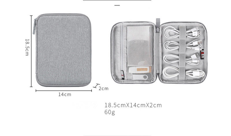 Bolsa de viagem de negócios masculina ipai armazenamento de cabo de dados multifuncional bolsa de embreagem: Single Layer XS