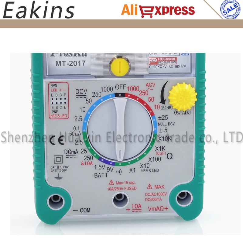 Proskit MT AC/DC Analog Multimete Measured Capacitance Resistance AC/DC Current Voltage Protection Function