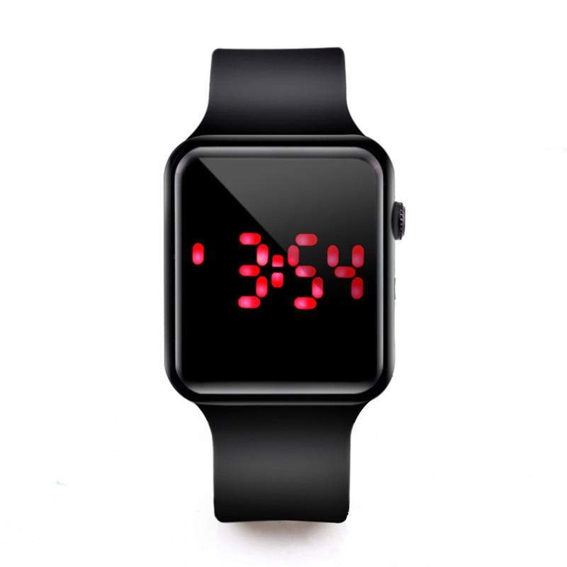 Mode Led Digitale Horloges Mannen Vierkante Led Elektronische Horloges Siliconen Horloges Paar Relogio Masculino Goedkope Prijs