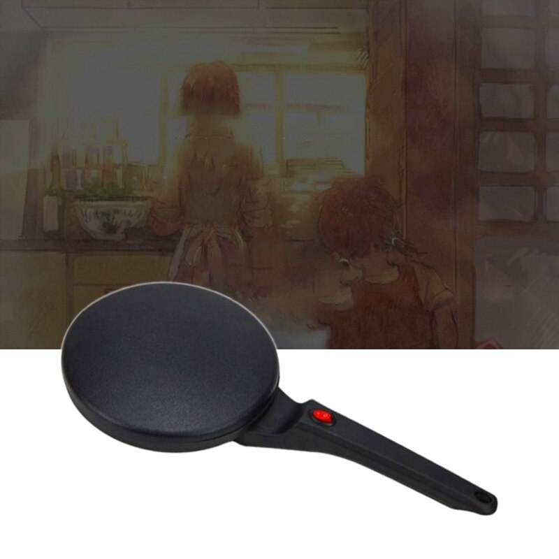 Sanq elektrisk crepe maker pizzamaskin non-stick stekpanna, svart