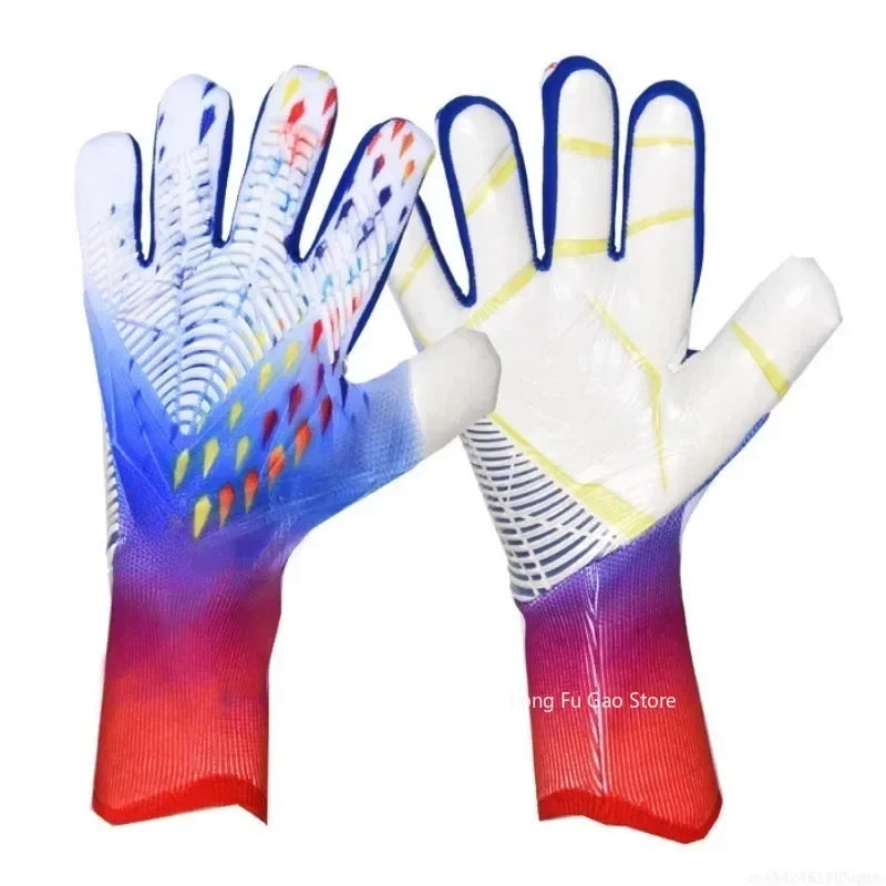 Latex-Torwarthandschuhe, atmungsaktiv, für Fußballtraining, Torwarthandschuh, rutschfest, Fußball-Torwarthandschuhe für Kinder, Jugendliche und Erwachsene: Black / XL