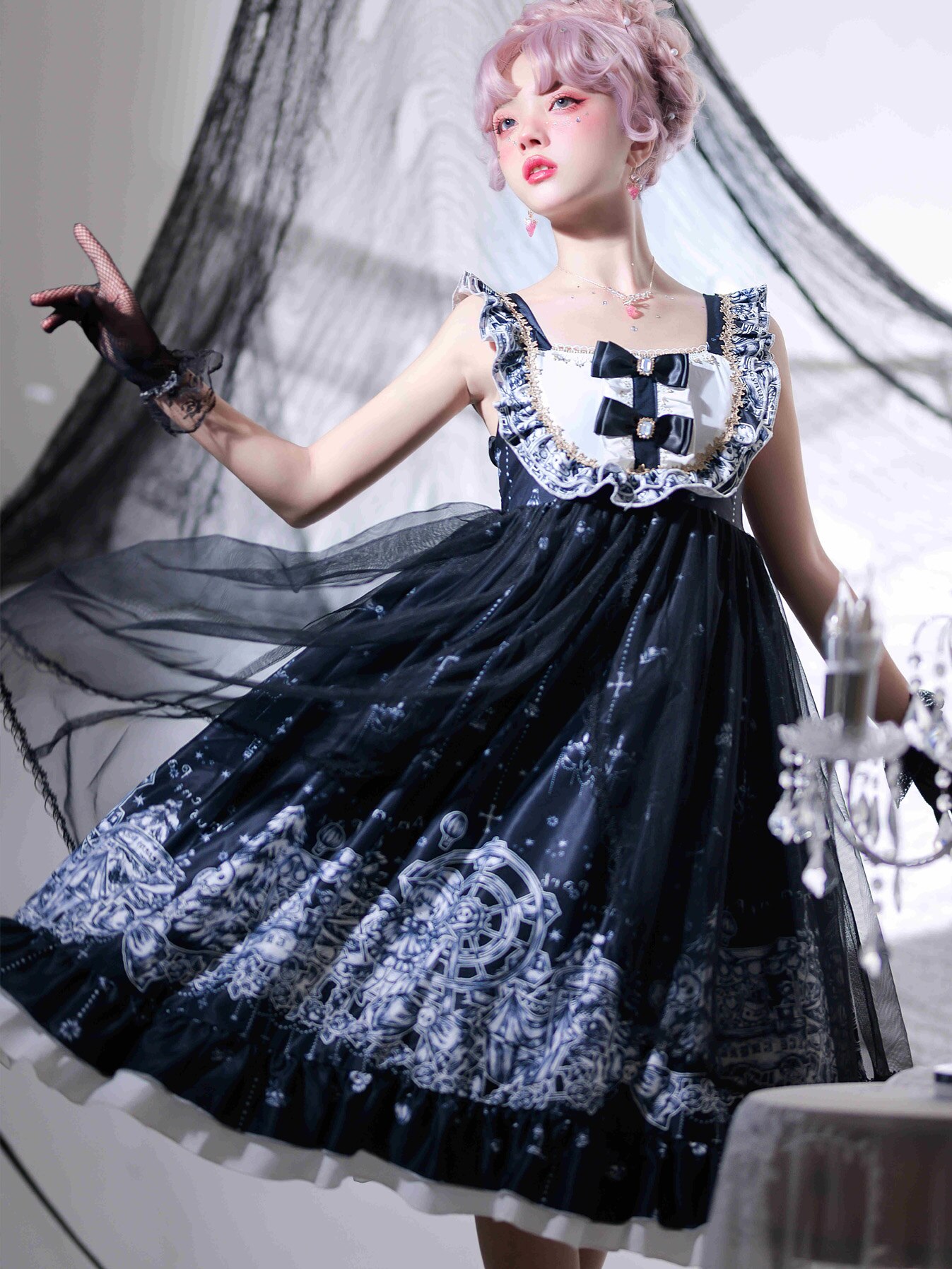 Anbenser-vestido de corte gótico de Lolita para mujer, ropa sin mangas, estilo Kawaii, francés, Vintage, Jsk, Lolita