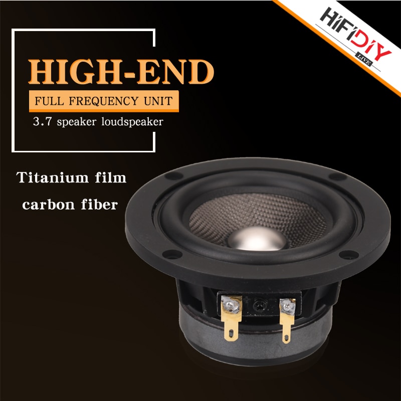 HIFIDIY en directo de alta fidelidad 3,7 pulgadas 93mm altavoz de frecuencia completa unidad 4 OHM 30W de alta Alto bass altavoz P3-93 de titanio de fibra de carbono