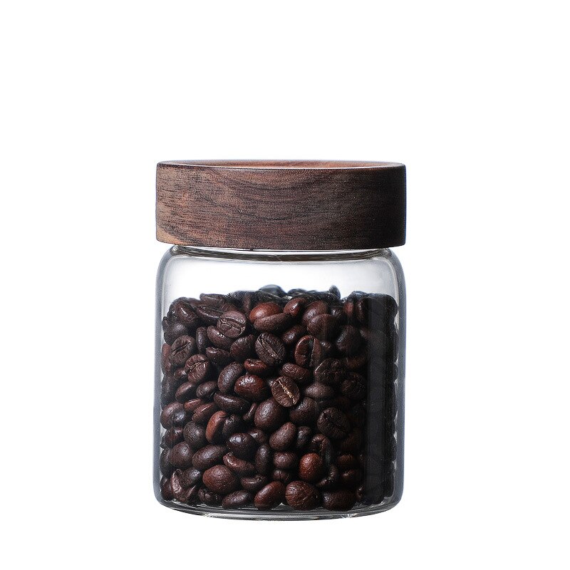 Borosilicate Transparent Lead-Free Glass Sealed Can Storage Tank Grains Storage Jar Cork Tea coffee Containers: Thread 60x11 300ml