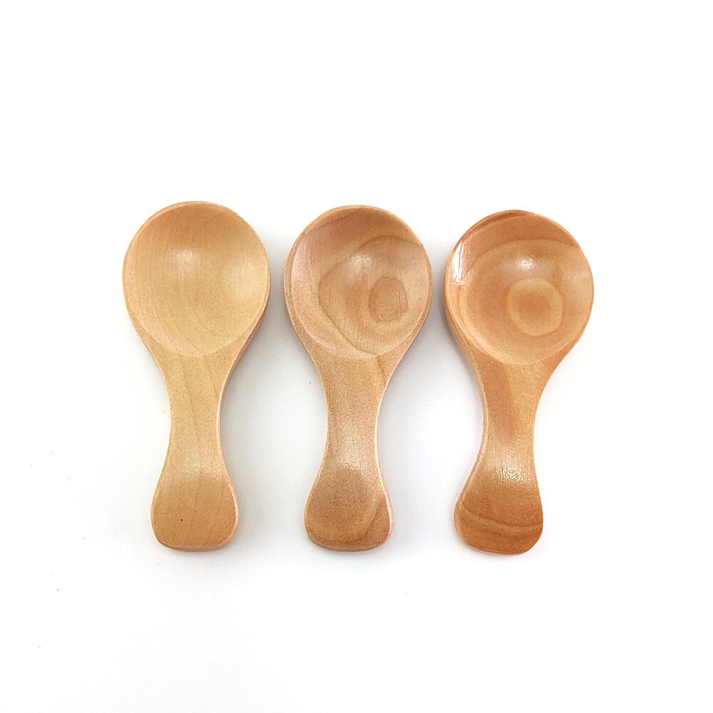 Mini Holz Würze Scoop Löffel Besteck Kaffee Tee Kleine Löffel Zucker Löffel Salz Küche würzen Scoop Baby Fütterung Holz Löffel: 3Stck von Burlywood