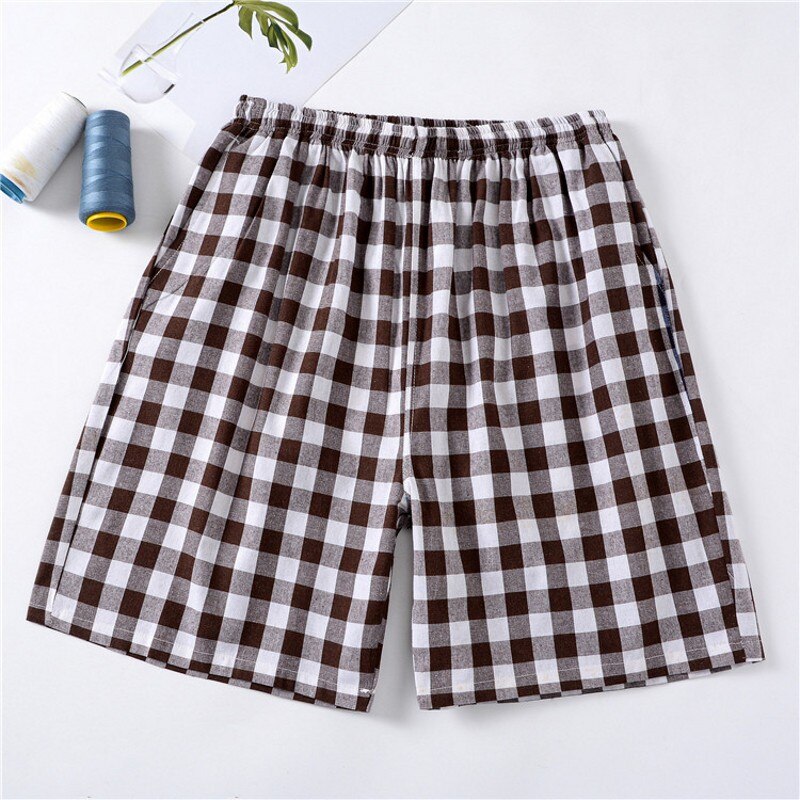 Summer Mens 100% Cotton Sleep Bottoms Pajamas Shorts Sleepwear Pants Pajamas Male home Sleep Shorts Men Sleeping Shorts XL-3XL: G / XL