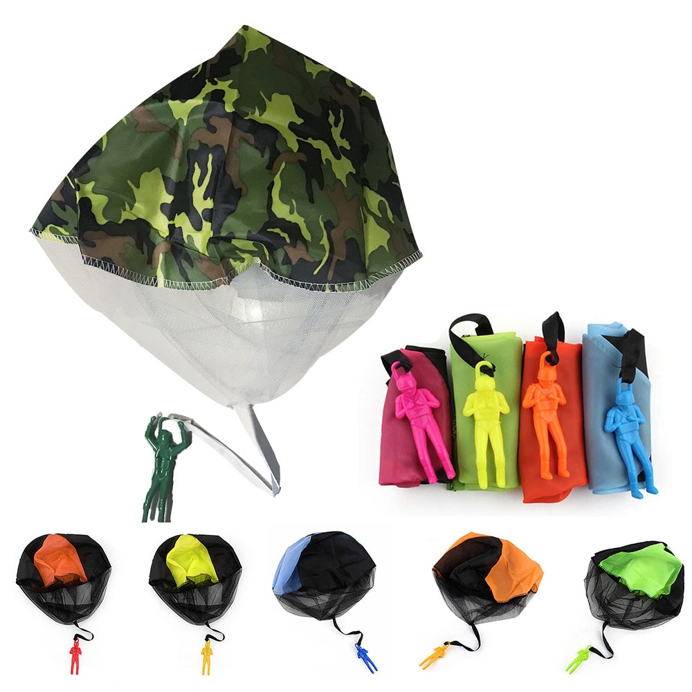 1pc Mini Soldaat Parachute Speelgoed Voor Kids Outdoor Game hand gooien parachute Fun Sport voor Kinderen Speelgoed