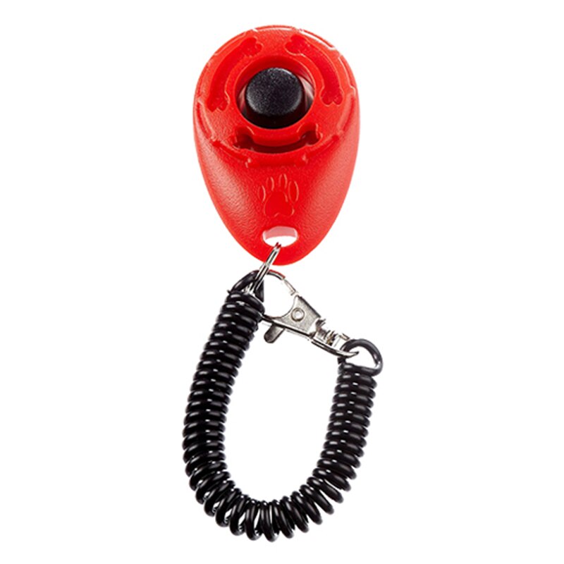 Universal Pet Dog Cat Button Click Clicker Trainer Animal Training Obedience Aid Sound Key Chain With Wrist Strap DEC889
