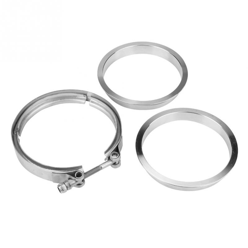 Kit de abrazadera de brida de banda en V para escape de coche, accesorios para automóvil, Turbo, Universal, 5, de acero inoxidable