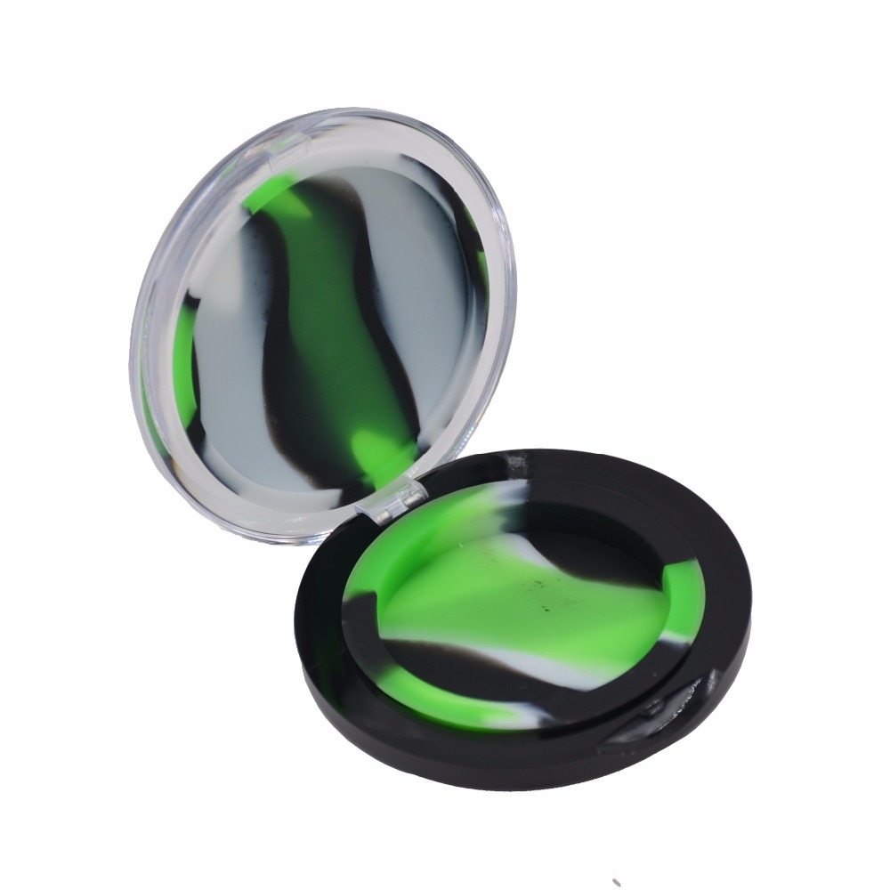 10pz 6ML Bho silicone liscio contenitore concentrato di olio antiaderente tamponare WaxJar con custodia in acrilico in portafoglio dimensioni tasca