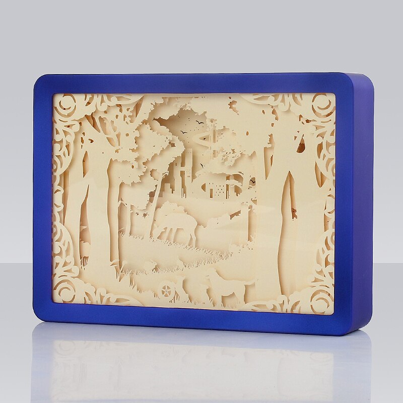 1pcs latest paper cut light shadow light box ABS frame light box for