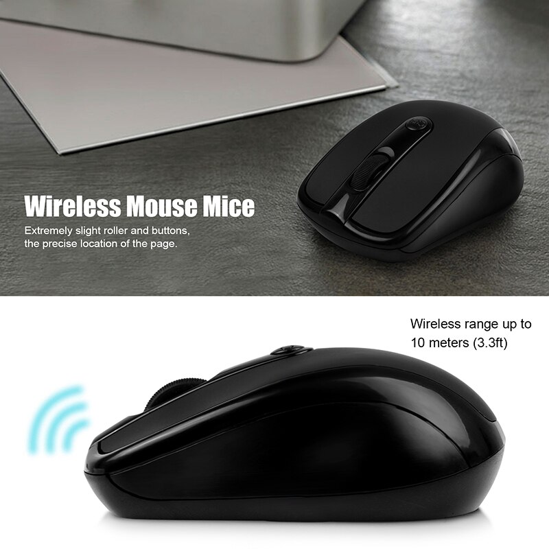 Powstro mini pequeno usb sem fio mouse óptico 1000 dpi sem fio ratos com dongle usb para tablet portátil notebook pc