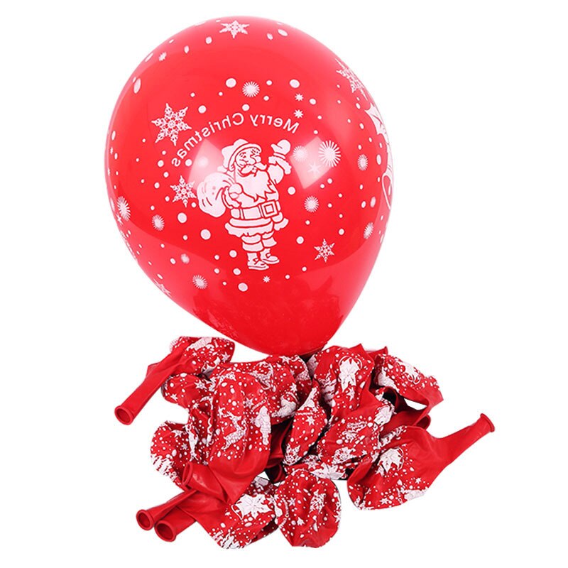 100 stk 10 tommer juledekoration latex ballon julemanden tegneserie rød grøn festival leverer år: 2