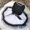 Hond Bling Bling Tutu Jurk Kanten Jurk Kleding Kat Prinses Feestjurk Grote: XS