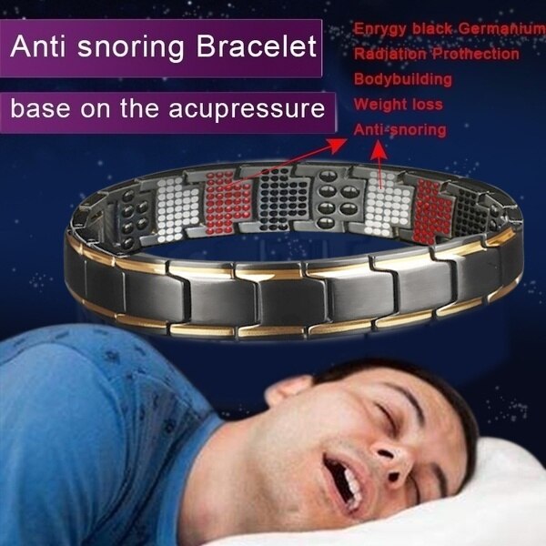Magnetic Therapy Bracelet 3-in-1 Weight Loss Improve Sleep Adjusting Titanium Steel for Women Men