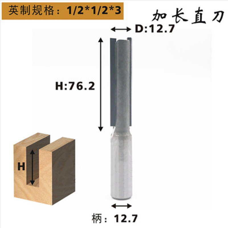 1/2" Dovetail Router Bit-1/4" Straight Shank Dovetail Joint Router Bits Woodworking cutter Tenon Cutter for Woodworking Tools: LengthenD12.7X H76.2