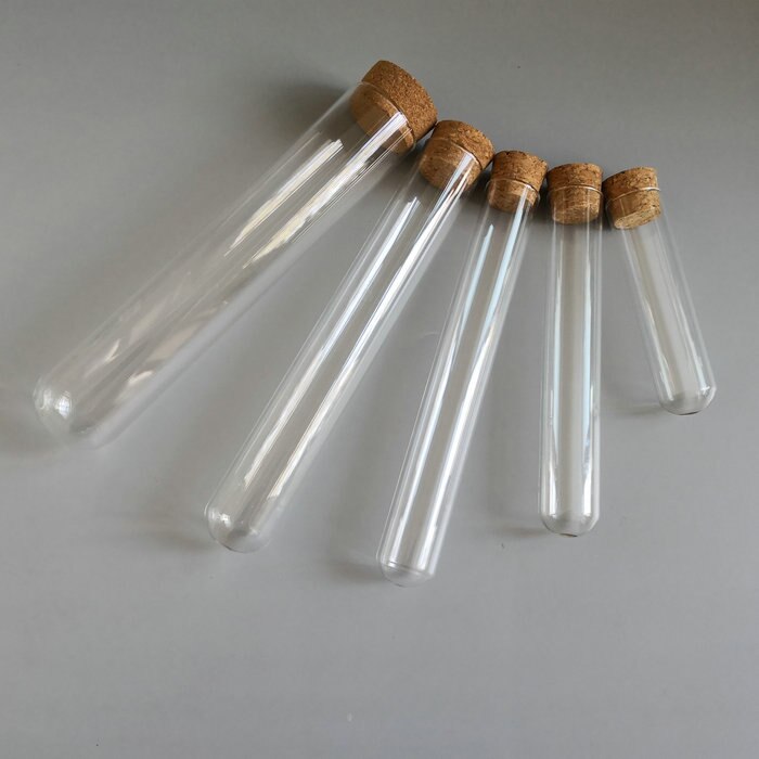 10 pcs DIA 20/25/30/40mm U-em forma de Tubo de Ensaio de Vidro Transparente Inferior Longa transparente Tubo de Ensaio Laboratório de Química Experimento Fornecer