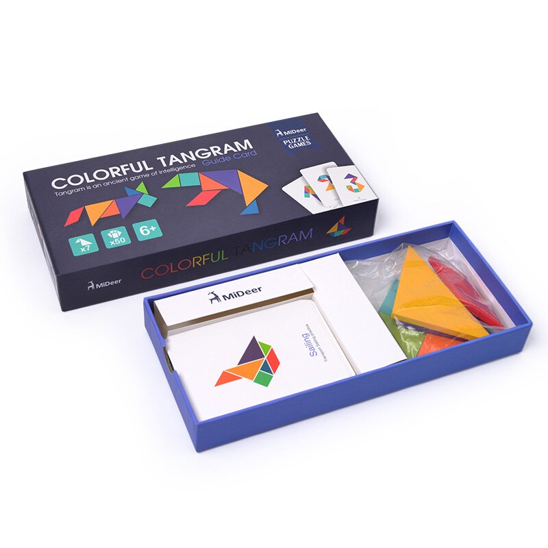 Mideer børne puslespil legetøj til børn mental udvikling tangram træ pædagogisk legetøj til børn 6y