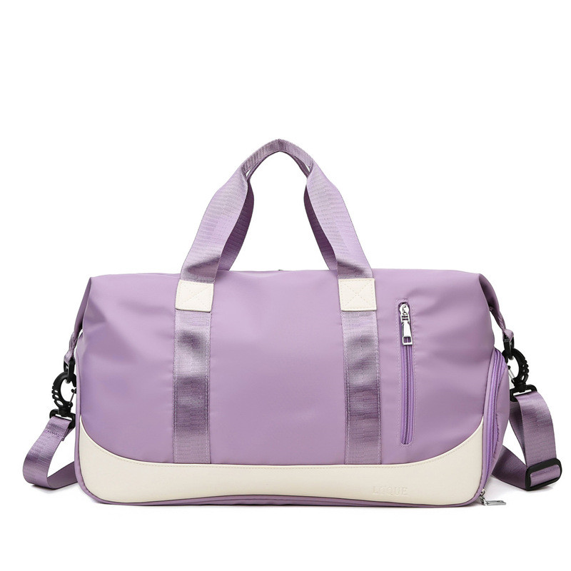 Frauen Große Kapazität Sporttasche Schwimmen Yoga Sport Taschen Multifunktions Hand Reise Duffle Wochenende Paket Trockenen Und Nassen Trennung: Violett