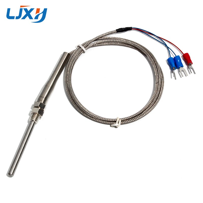 LJXH PT100 Thermocouple Temperature Sensor Probe M8x1.25 Thread Industrial Sensor 5x50mm Probe