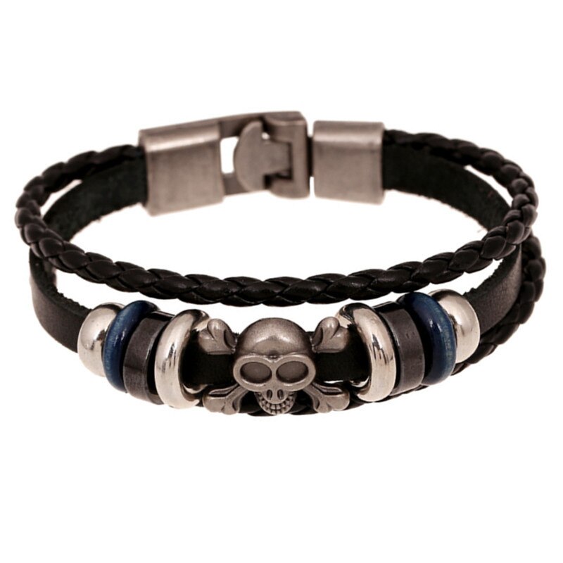 CIBOCIBO rétro Bracelet hommes hommes Bracelet breloque en cuir tressé corde Bracelet brassard Simple Pulsera Hombre: Default Title