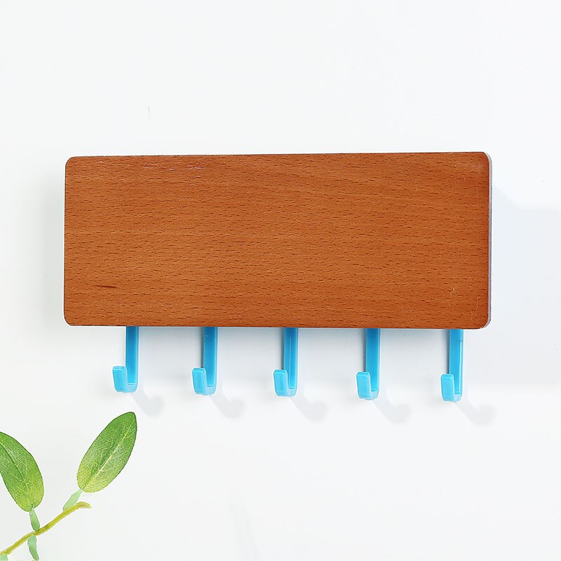 Vintage bois gain de place crochet mural en bois clé cintre support de rangement décor mural maison décorative chambre porte mur cintre crochets: 12