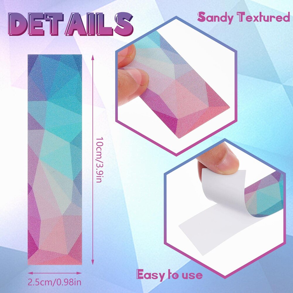 10/20 pcs Texture Strip Toy Anti Stress Calming Texture Strip Adhesive Adult Teen Desk Classroom Anxiety Relief Gradient Style