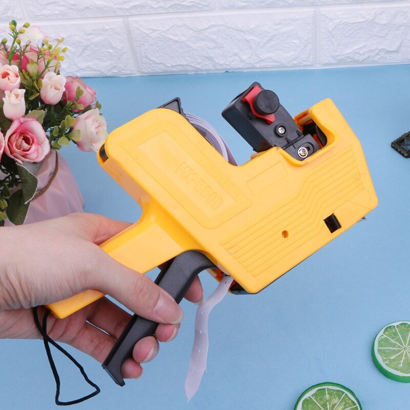 MX-5500 8 Cijfers Prijskaartje Labeler Labeller Stickers Label Papier + 2 Inkt Roll