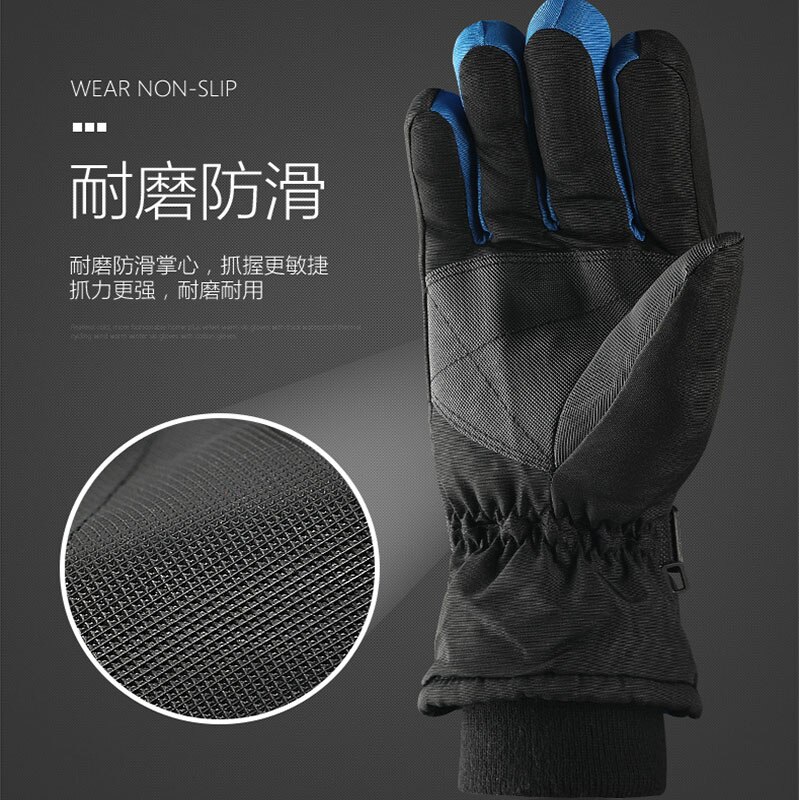 Guantes de esquí de invierno para hombre de Runature guantes de esquí de invierno para deportes al aire libre pantalla táctil impermeable antideslizante guantes de esquí