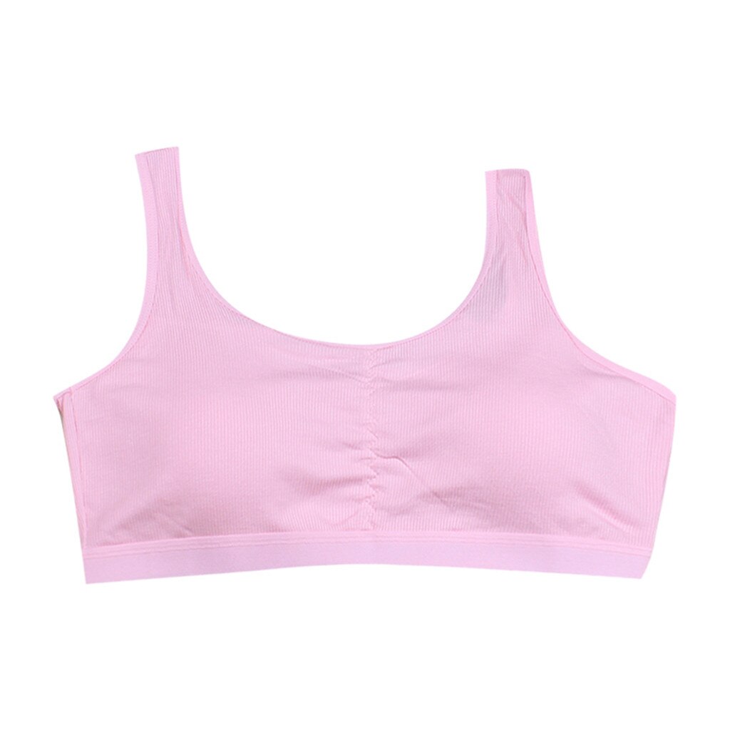 #45 Kids Girls Underwear Foam Bra Vest Children Underclothes Sport Undies Clothes 10-15t Training Bra Young Girls Для Девочек: E