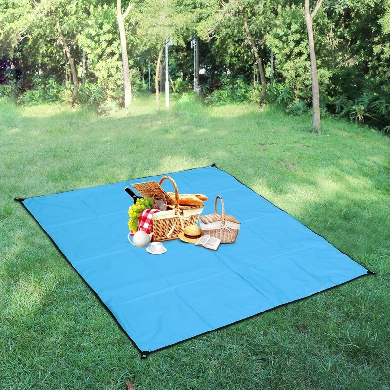 Strandtæppe sandfri lomme vandtæt picnicmåtte picnicmåtte campingmåtte fugttæt måtte holdbart sandtæt tæppe