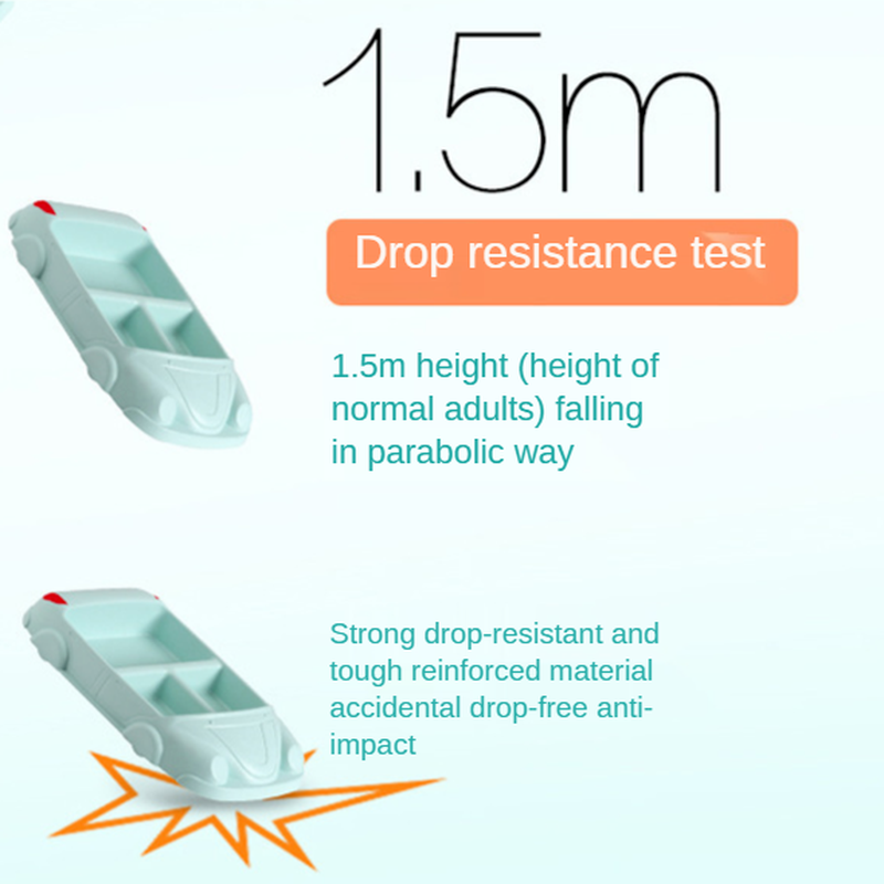 Platos de alimentación bonitos para bebé, cuenco de fibra de bambú ecológico, vajilla para coche para niños, juego separado, platos de entrenamiento de comida para niños, 1 ud.