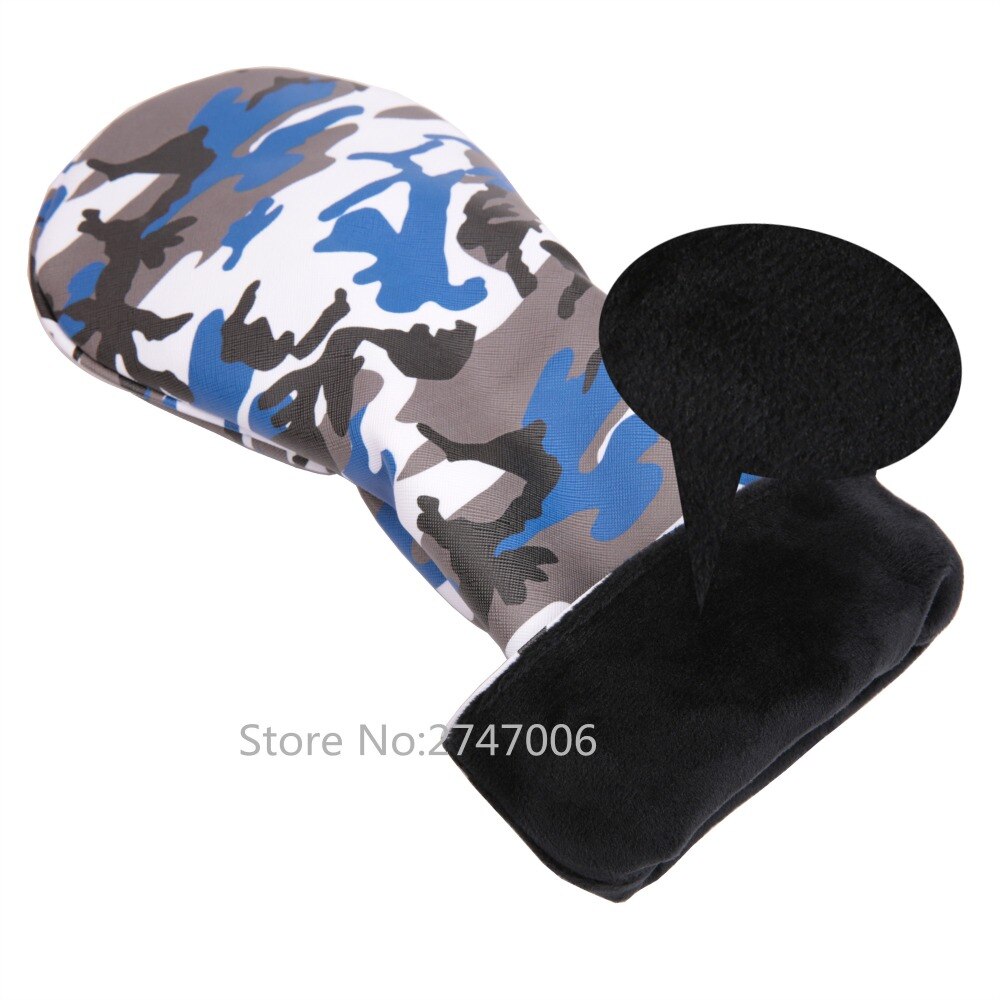 Camouflage Golf Head Covers For Driver Fairways #3 #5 Hybrids Waterproof Pu Leather Golf Clubs Wood Cover Set