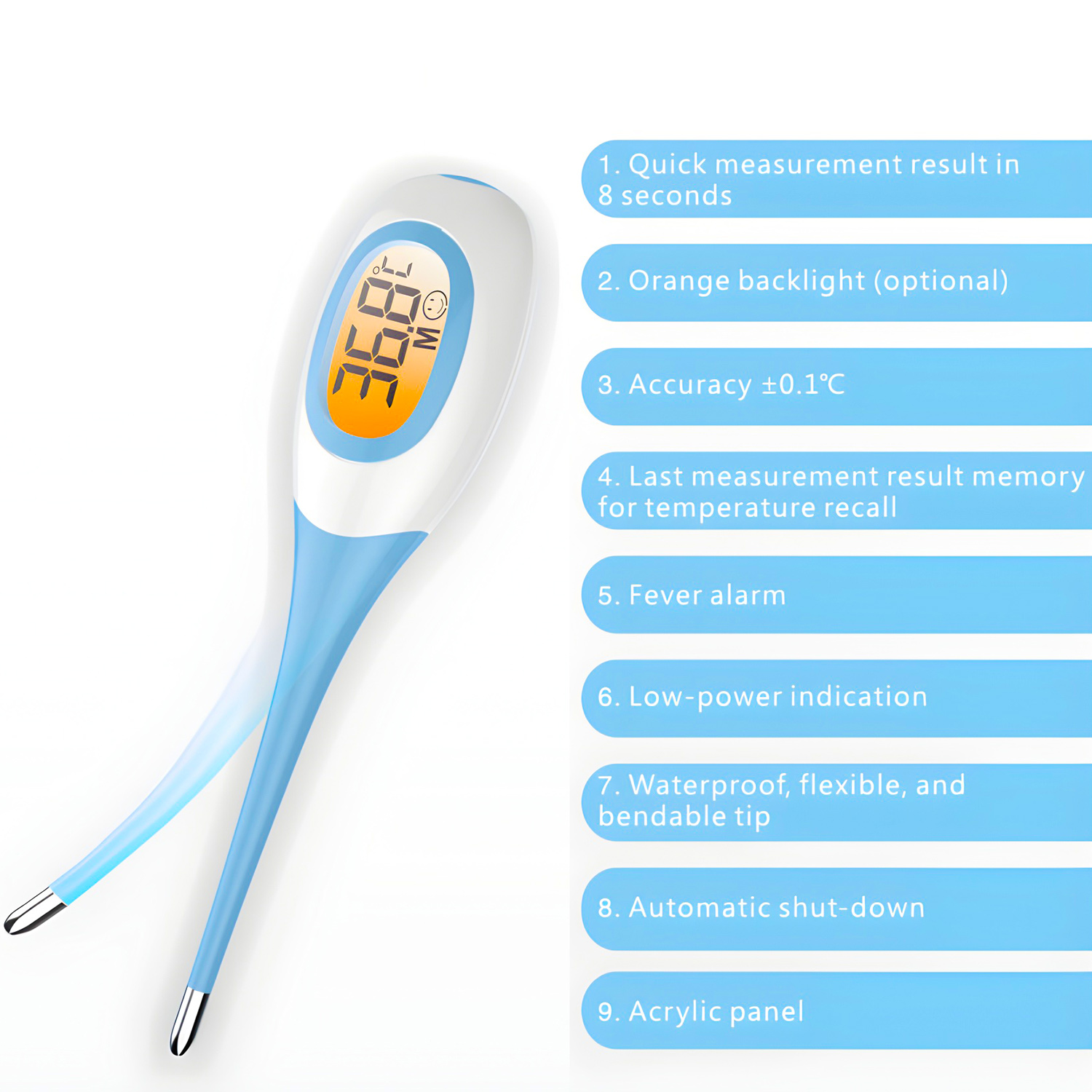 Electronic Soft-head Thermometer Household Human Armpit Digital Thermometer Children Digital Fast Effective Thermometer