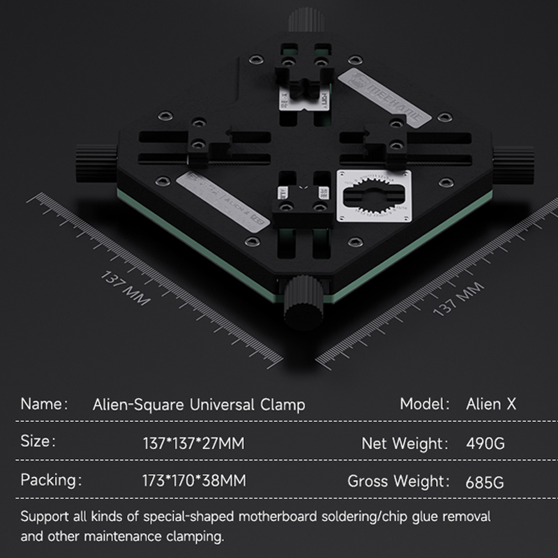 Mechanic Special-Shaped-X Fixture 360° Multi Angle Adjustment Clamp Universal For PCB Board IC Chip Repair Soldering Platform
